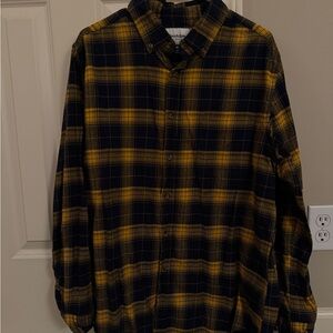 Goodfellow & Co Mustard and Black Checkered Shirt